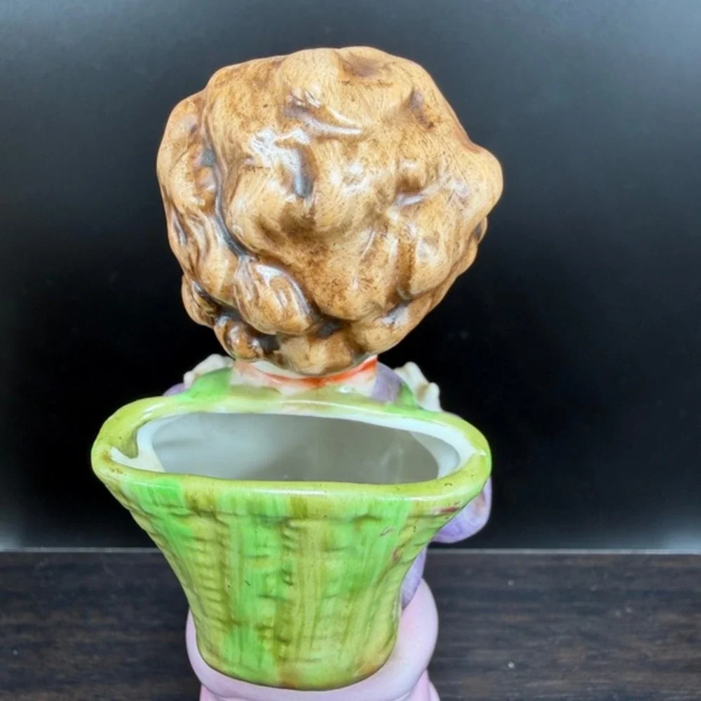 Ardalt Boy Figurine Matchstick Holder Bud Vase‎ Hiker Backpack Porcelain Figure